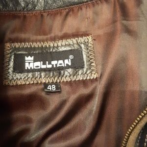 Men leather sports jacket "Molltan" size 48